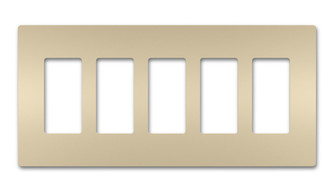 radiant Five-Gang Screwless Wall Plate in Ivory (246|RWP265I)