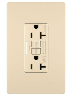 radiant Tamper-Resistant Weather-Resistant 20A Duplex Self-Test GFCI Receptacles with SafeLock Protection in Ivory (246|2097TRWRI)