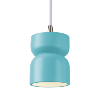 Radiance One Light Pendant in Gloss White (102|CER-6500-WHT-NCKL-BKCD)