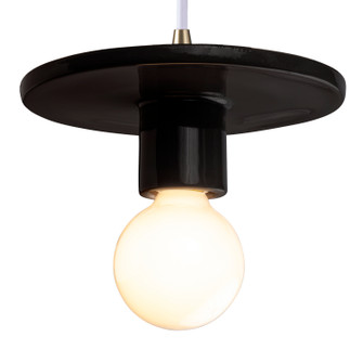 Radiance One Light Pendant in Gloss Black (102|CER-6320-BLK-ABRS-WTCD)