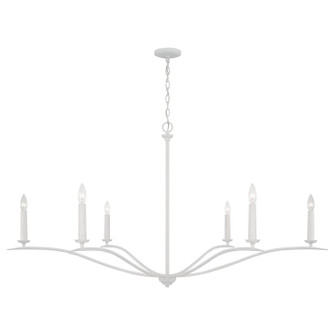 Grady Six Light Chandelier in Textured White (65|450661XW)
