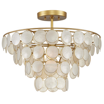 Bon Vivant One Light Semi-Flush Mount in Natural/Gold (142|9000-1087)