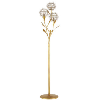 Dandelion Three Light Floor Lamp in Contemporary Silver Leaf/Silver/Contemporary Gold Leaf (142|8000-0137)