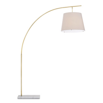 Cloister Collection Two Light Floor Lamp in Antique Brass/White (142|8000-0125)