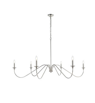 Rohan Six Light Chandelier in Polished Nickel (173|LD5056D60PN)