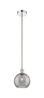 Edison One Light Mini Pendant in Polished Nickel (405|616-1S-PN-G1213-8SM)