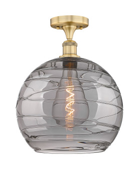 Edison One Light Semi-Flush Mount in Brushed Brass (405|616-1F-BB-G1213-14SM)