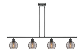 Ballston Four Light Island Pendant in Matte Black (405|516-4I-BK-G1213-6SM)