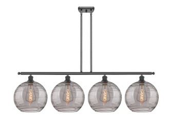 Ballston Four Light Island Pendant in Matte Black (405|516-4I-BK-G1213-12SM)