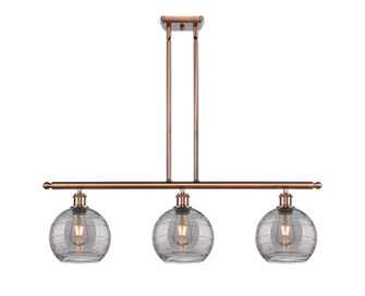 Ballston Three Light Island Pendant in Antique Copper (405|516-3I-AC-G1213-8SM)