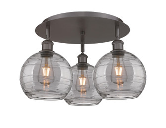 Ballston Three Light Flush Mount in Oil Rubbed Bronze (405|516-3C-OB-G1213-8SM)