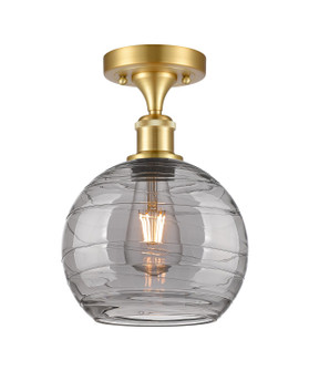 Ballston One Light Semi-Flush Mount in Satin Gold (405|516-1C-SG-G1213-8SM)