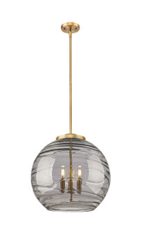 Ballston Three Light Pendant in Brushed Brass (405|221-3S-BB-G1213-18SM)