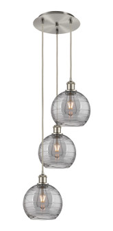 Ballston Three Light Pendant in Brushed Satin Nickel (405|113B-3P-SN-G1213-8SM)