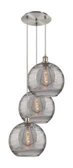 Ballston Three Light Pendant in Brushed Satin Nickel (405|113B-3P-SN-G1213-12SM)