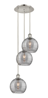 Ballston Three Light Pendant in Polished Nickel (405|113B-3P-PN-G1213-8SM)