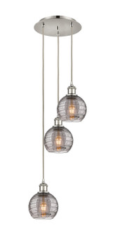 Ballston Three Light Pendant in Polished Nickel (405|113B-3P-PN-G1213-6SM)