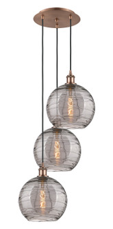 Ballston Three Light Pendant in Antique Copper (405|113B-3P-AC-G1213-10SM)