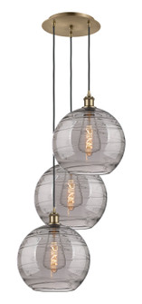 Ballston Three Light Pendant in Antique Brass (405|113B-3P-AB-G1213-12SM)