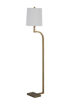 Hawthorne Floor Lamp in Matte Antique Brass/White Linen (550|SCH-192120)