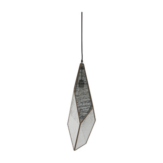 Mara One Light Pendant in Antique Brushed Brass/Silver Mercury Glass (550|SCH-170355)