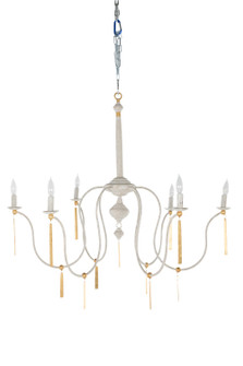 Tracy Chandelier in Textured White/Vintage Gold (550|SCH-170075)