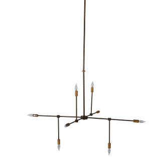 Lanier Eight Light Chandelier in Antique Brass|Matte Bronze (550|SCH-166025)