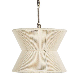 Gordon One Light Pendant in White Cotton Rope|Rust (550|SCH-158370) Gordon One Light Pendant in White Cotton Rope|Rust (550|SCH-158370)