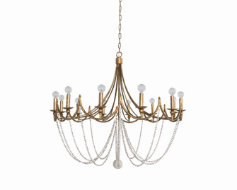 Sandra 12 Light Chandelier in Antique Gold|Antique White (550|SCH-153145)