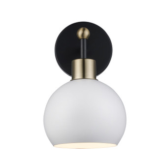 Indigo One Light Wall Sconce in Black/Antique Gold White (110|22531 BKAG-WH)