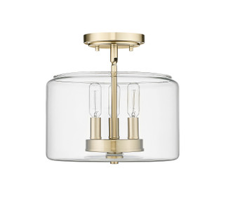 Asheville Three Light Semi-Flush Mount in Modern Gold (59|46923-MG)