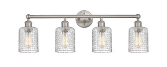Edison Four Light Bath Vanity in Brushed Satin Nickel (405|616-4W-SN-G112C-5CL)
