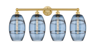 Edison Four Light Bath Vanity in Satin Gold (405|616-4W-SG-G557-8BL)