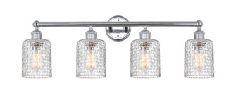 Edison Four Light Bath Vanity in Polished Chrome (405|616-4W-PC-G112C-5CL)