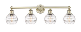 Edison Four Light Bath Vanity in Antique Brass (405|616-4W-AB-G556-6CL)