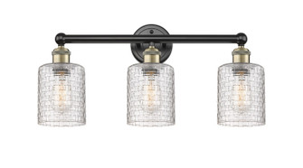 Edison Three Light Bath Vanity in Black Antique Brass (405|616-3W-BAB-G112C-5CL)