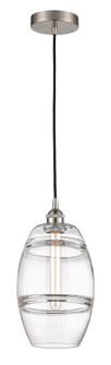 Edison One Light Mini Pendant in Brushed Satin Nickel (405|616-1P-SN-G557-8CL)