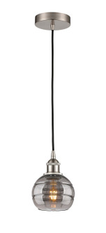 Edison One Light Mini Pendant in Brushed Satin Nickel (405|616-1P-SN-G556-6SM)