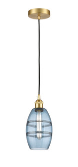 Edison One Light Mini Pendant in Satin Gold (405|616-1P-SG-G557-6BL)