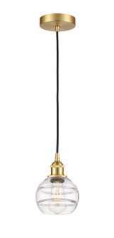 Edison One Light Mini Pendant in Satin Gold (405|616-1P-SG-G556-6CL)