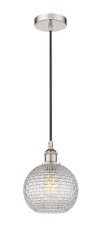 Edison One Light Mini Pendant in Polished Nickel (405|616-1P-PN-G122C-8CL)