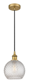 Edison One Light Mini Pendant in Brushed Brass (405|616-1P-BB-G122C-8CL)