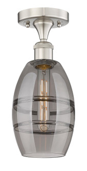 Edison One Light Semi-Flush Mount in Matte Black (405|616-1F-BK-G557-6CL)