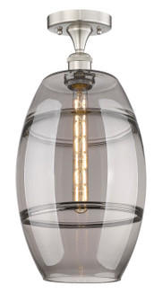 Edison One Light Semi-Flush Mount in Matte Black (405|616-1F-BK-G557-10CL)