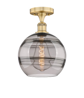 Edison One Light Semi-Flush Mount in Brushed Brass (405|616-1F-BB-G556-10SM)