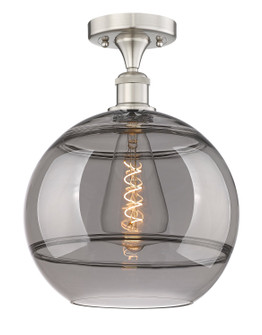 Edison One Light Semi-Flush Mount in Black Antique Brass (405|616-1F-BAB-G556-12CL)