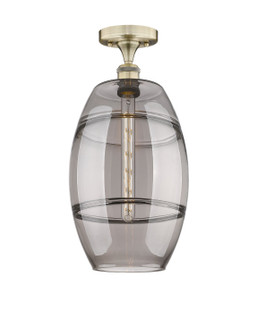 Edison One Light Semi-Flush Mount in Antique Brass (405|616-1F-AB-G557-10SM)