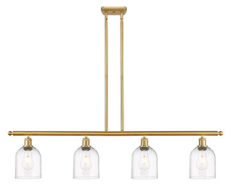 Ballston Four Light Island Pendant in Satin Gold (405|516-4I-SG-G558-6CL)