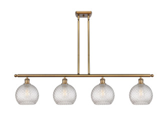 Ballston Four Light Island Pendant in Brushed Brass (405|516-4I-BB-G122C-8CL)