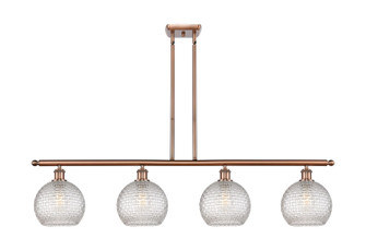 Ballston Four Light Island Pendant in Antique Copper (405|516-4I-AC-G122C-8CL)